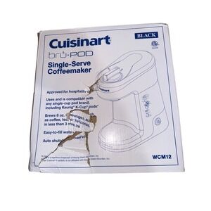 Cuisinart Bru-Pod Single-Serve Coffeemaker Black K-Cup Compatible 8 oz